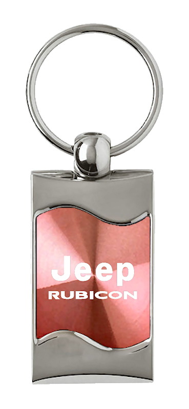 Rubicon Rectangular Wave Key Fob - Pink