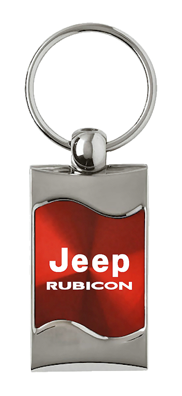 Rubicon Rectangular Wave Key Fob - Red