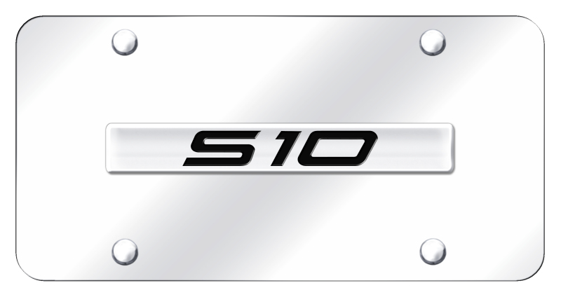 S-10 Name License Plate - Chrome on Mirrored