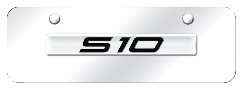 S-10 Name Mini Plate - Chrome on Mirrored