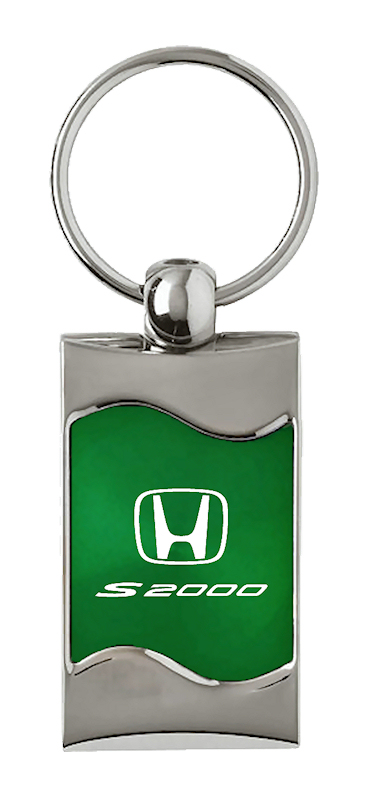 S2000 Rectangular Wave Key Fob - Green