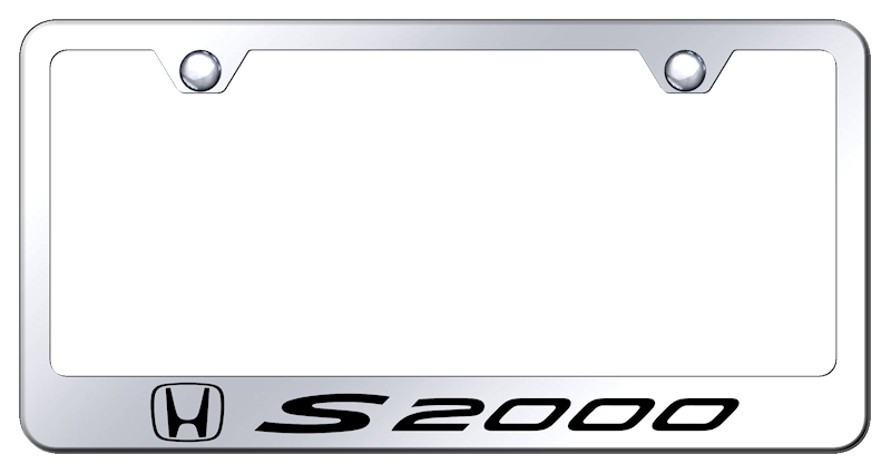 Honda S2000 Laser Etched Stainless Steel License Plate Frame - Finish:Mirror