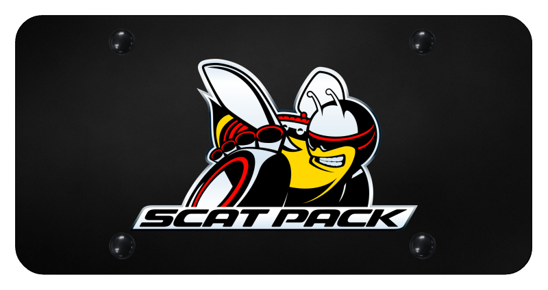 Scat Pack License Plate - UV Print on Black