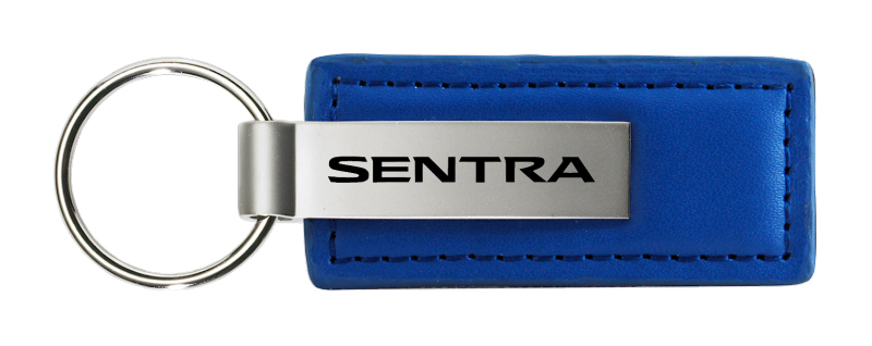 Sentra Leather Key Fob - Blue