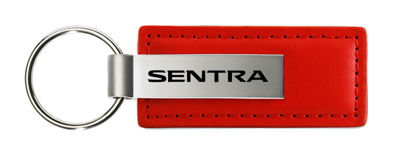 Sentra Leather Key Fob - Red