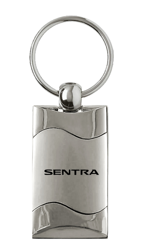 Sentra Rectangular Wave Key Fob - Silver