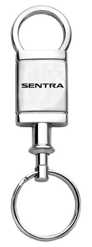 Sentra Satin-Chrome Valet Key Fob - Silver