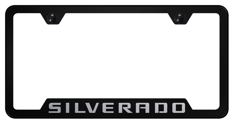 Silverado Cut-Out Frame - Laser Etched Black
