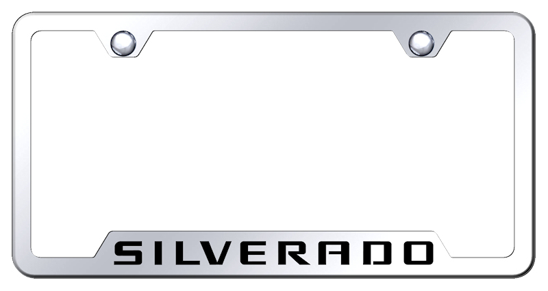 Silverado Cut-Out Frame - Laser Etched Mirrored