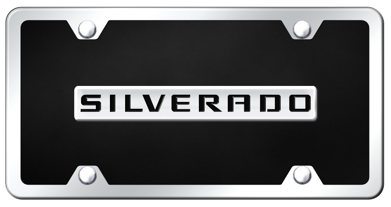 Silverado Name Acrylic Kit - Chrome on Black