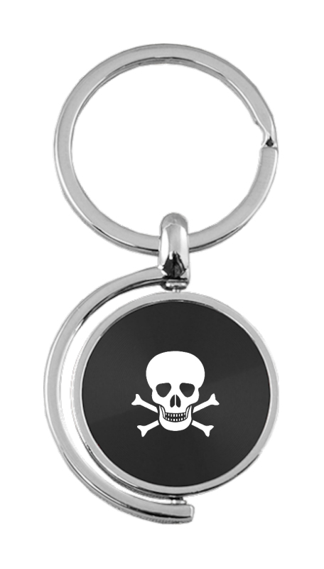 Skull Spinner Key Fob - Black
