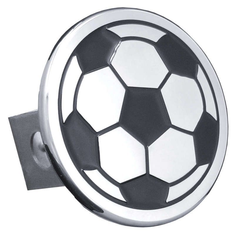 Soccer Ball Class II Trailer Hitch Plug - Mirrored