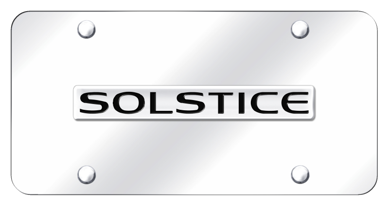 Solstice Name License Plate - Chrome on Mirrored