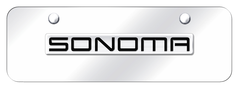 Sonoma Name Mini Plate - Chrome on Mirrored