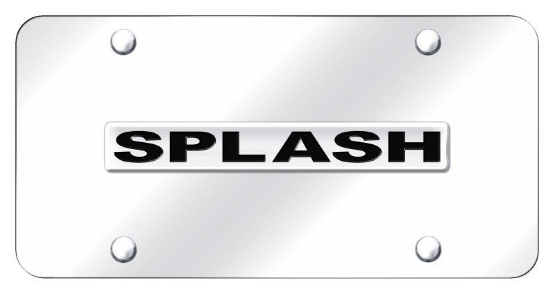 Splash Name License Plate - Chrome on Mirrored