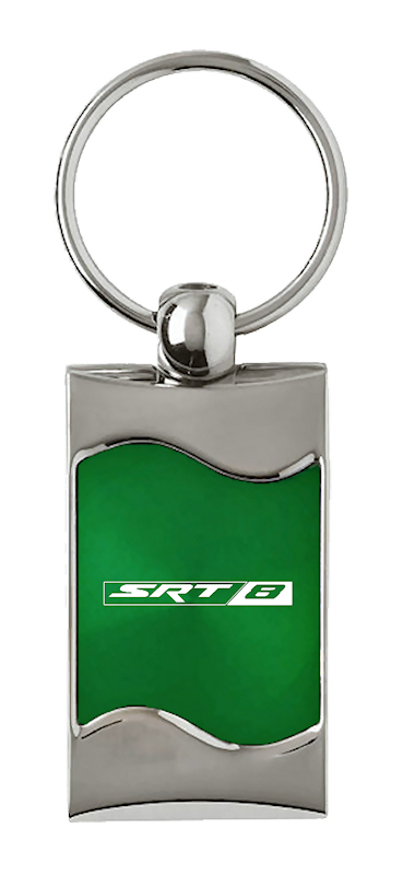 SRT-8 Rectangular Wave Key Fob - Green