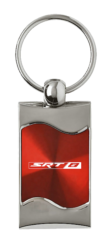 SRT-8 Rectangular Wave Key Fob - Red