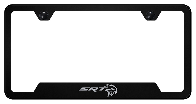 SRT Hellcat Laser Etched Black Stainless Steel Cut-Out Frame