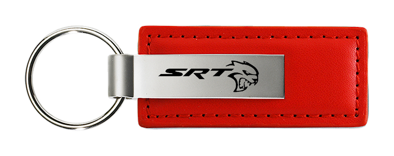 SRT Hellcat Leather Key Fob - Red