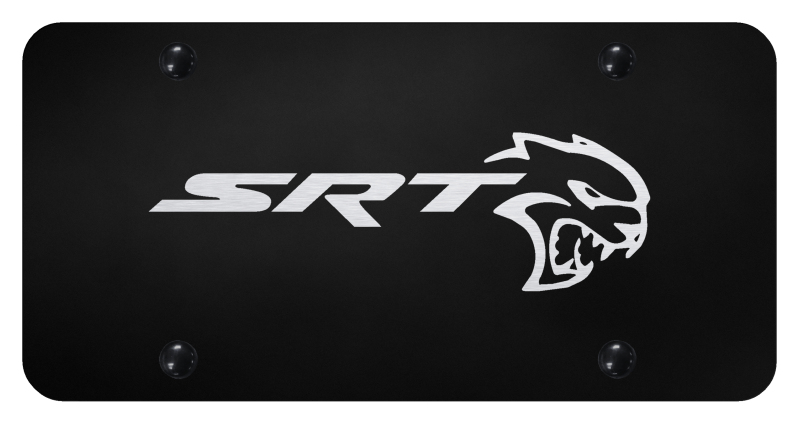 SRT Hellcat License Plate - Laser Etched Black