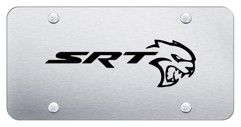 SRT Hellcat License Plate - Laser Etched Brushed