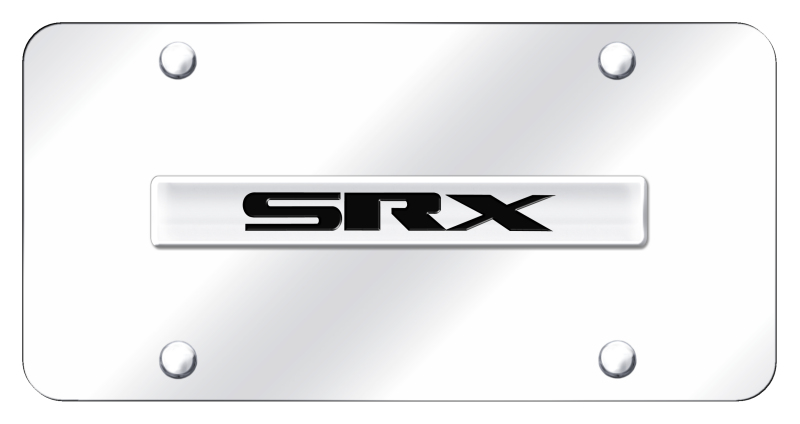 SRX Name License Plate - Chrome on Mirrored