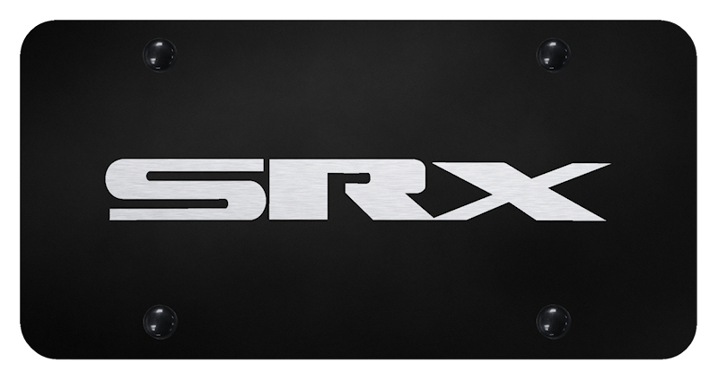 SRX Name License Plate - Laser Etched Black