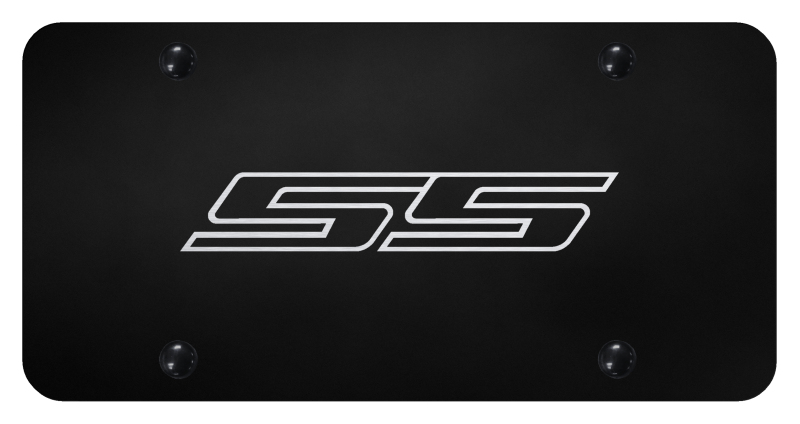 SS License Plate - Laser Etched Black