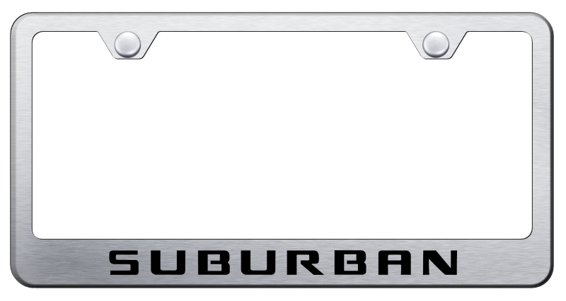 Chevy Suburban Laser Etched Stainless Steel License Plate Frame - Finish:Brush