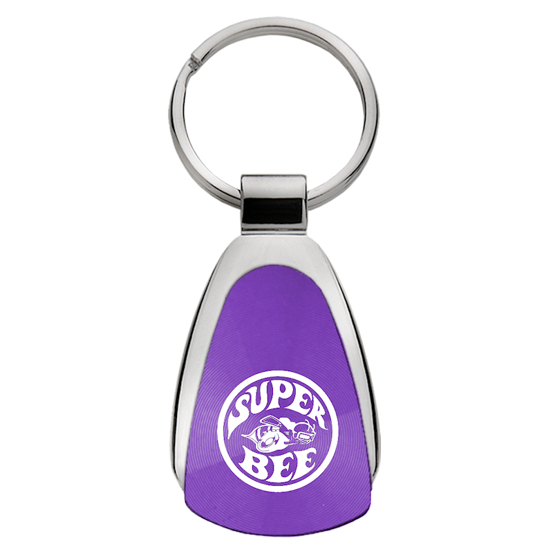 Super Bee Teardrop Key Fob - Purple
