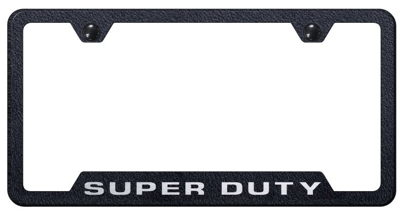 Super Duty Cut-Out Frame - Laser Etched Rugged Black