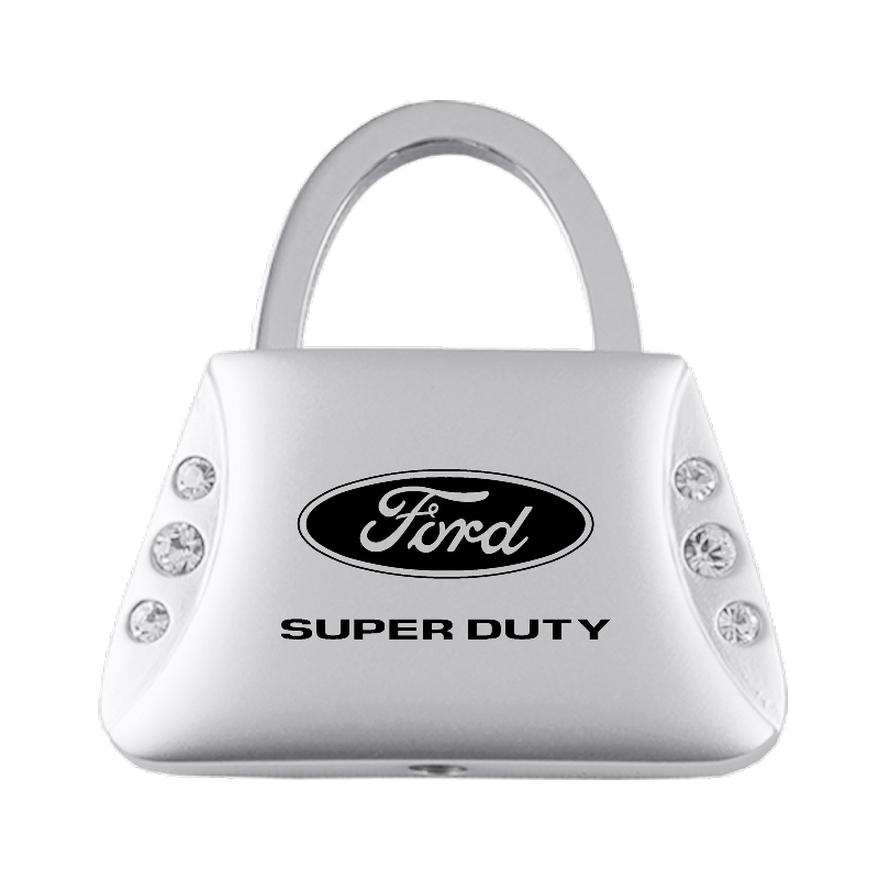 Super Duty Jeweled Purse Key Fob - Silver