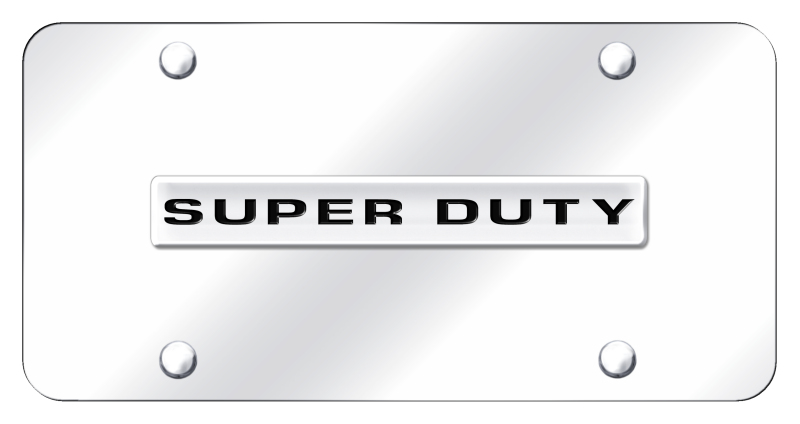 Super Duty Name License Plate - Chrome on Mirrored