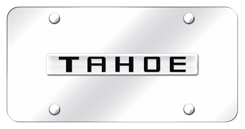 Tahoe Name License Plate - Chrome on Mirrored