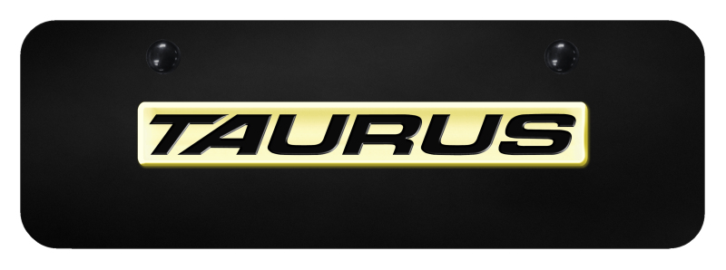 Taurus Name Mini Plate - Gold on Black