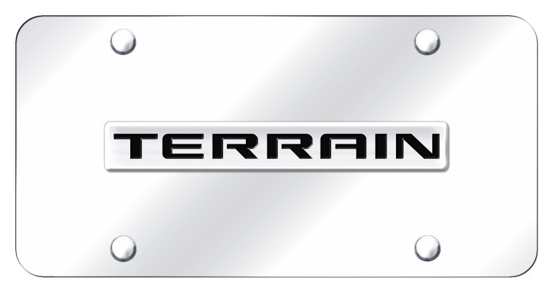 Terrain Name License Plate - Chrome on Mirrored