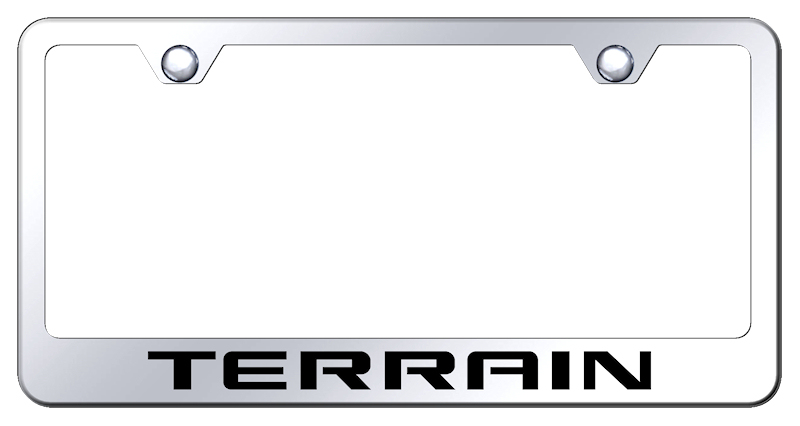 GMC Terrain Laser Etched Stainless Steel License Plate Frame - Finish:Mirror