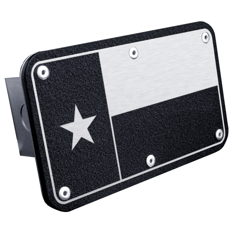 Texas Subdued Flag Class III Hitch Plug - Rugged Black