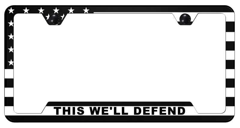 This We'll Defend PC Notched Frame - UV Print on Black