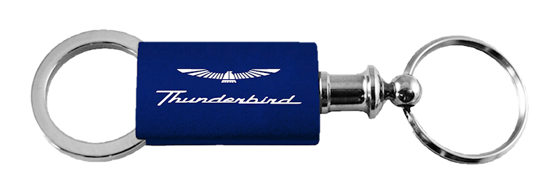 Thunderbird Anodized Aluminum Valet Key Fob - Navy