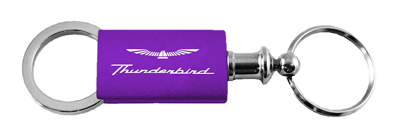 Thunderbird Anodized Aluminum Valet Key Fob - Purple