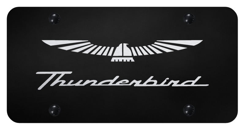 Thunderbird License Plate - Laser Etched Black