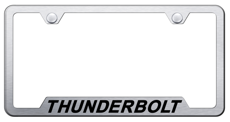 Thunderbolt Cut-Out Frame - Laser Etched Brushed