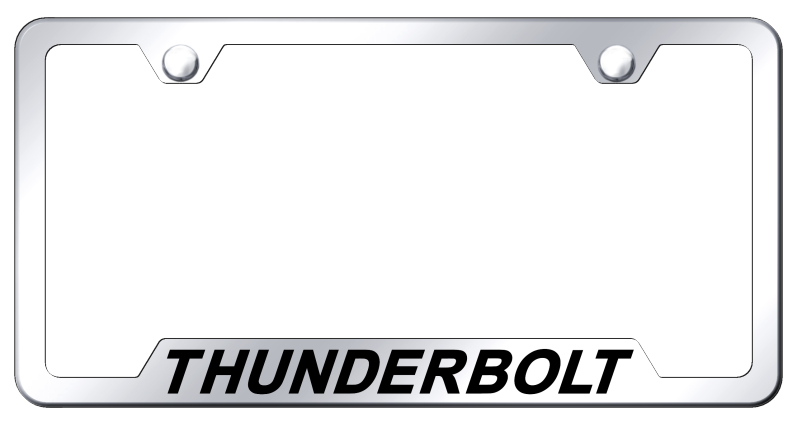 Thunderbolt Cut-Out Frame - Laser Etched Mirrored
