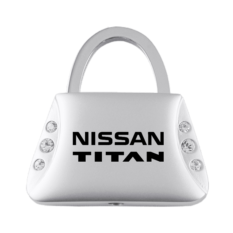 Titan Jeweled Purse Key Fob - Silver