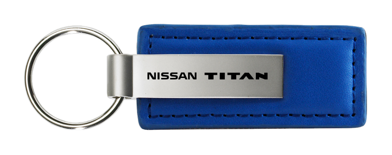 Titan Leather Key Fob - Blue