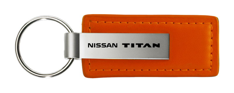 Titan Leather Key Fob - Orange