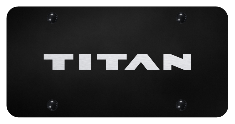 Titan License Plate - Laser Etched Black