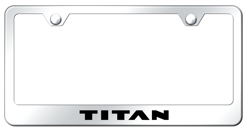Nissan Titan Laser Etched Stainless Steel License Plate Frame - Finish:Mirror