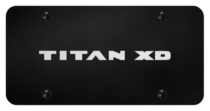 Titan XD License Plate - Laser Etched Black